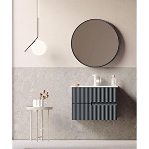 Moonlight 70 Cm Mat Antrasit Banyo Dolabı Takımı