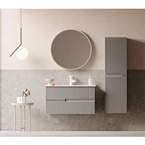 Orka Moonlight 90 Cm Mat Vizon Banyo Dolabı Takımı