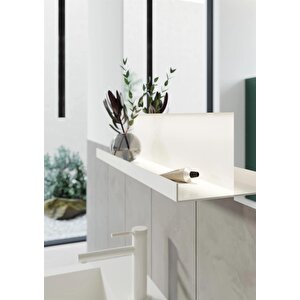 Milano 120 Cm Mat Yeşil Banyo Dolabı Takımı
