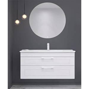 Limpo 100 Cm Mat Beyaz Banyo Dolabı Takımı