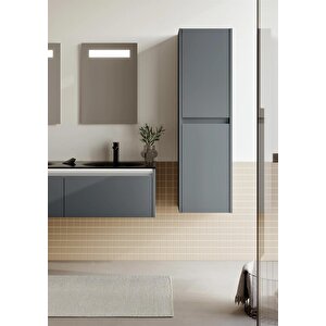 Orka Lisbon 130 Cm Mat Antrasit Banyo Dolabı Takımı