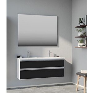 Terme 80 Cm Gri Banyo Dolabı Alt Modül Ve Lavabo