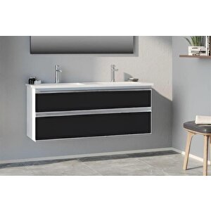 Terme 80 Cm Gri Banyo Dolabı Alt Modül Ve Lavabo