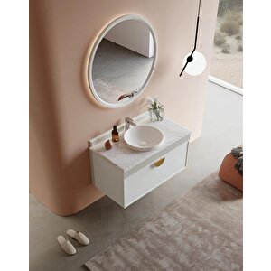 Molino 102 Cm Mat Kaşmir Lake Banyo Dolabı Takımı
