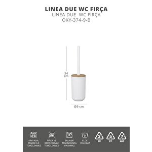 Okyanus Home Linea Due Beyaz Wc Fırçalık