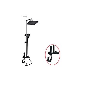 Piano Bataryalı Duş Seti Mat Siyah N.dp.100.ms