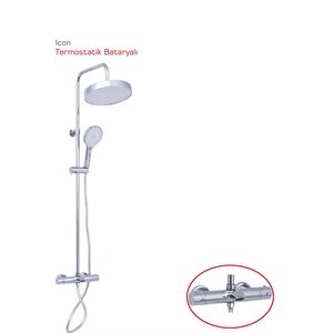 Prive Icon Termostatik Bataryalı Duş Seti Kr Dtb.112