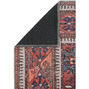 Cool Halı Private Bordo Halı Etnik Desen Dokuma Şönil Halı Yıkanabilir Eskitme Vintage Salon Halısı