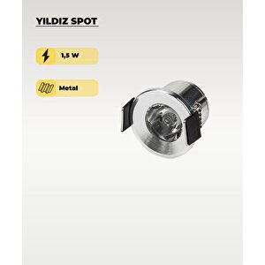 1w Krom Kasa Yıldız Spot Gün Işığı