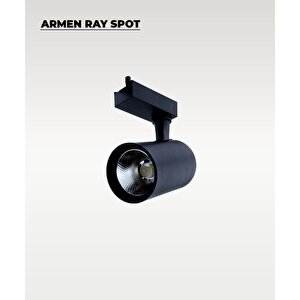 Armen 2 Adet Siyah Kasa Beyaz Işık Ray Spot Set  Ve 1 Metre Ray Set