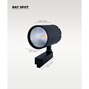 40w Döküm Kasa Siyah Ray Spot 3200k (sarı Işık) - Titreşim Yapmaz