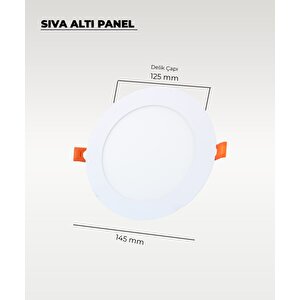 9w Sıva Altı Yuvarlak Slim Led Panel 3200k Sarı Işık - 2 Adet