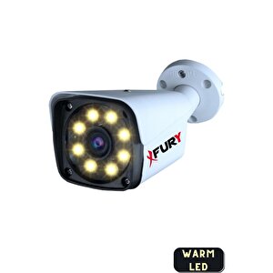 Fury 5 Kameralı 5mp Lens 1080p 2mp Color Görüntü 8 Warm Led Gece Görüş Fullhd Güvenlik Kamera 5520w 500