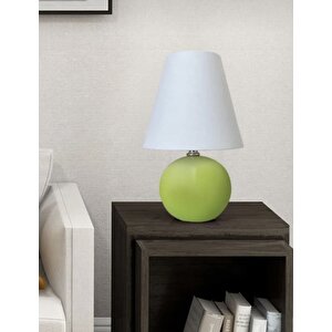 Modern Tasarım Green Apple Abajur Krem Şapka Parlak Yeşil Gövde