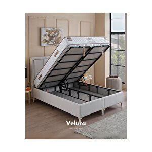 Dreamwell Tek Kişilik Yatak Baza Başlık Seti (140 X 190) Krem