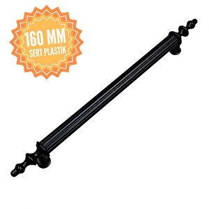 Plastik Siyah 160 Mm Boru Kulp, Lüks Country Mutfak Mobilya Dolap Çekmece Kulpu 160 mm