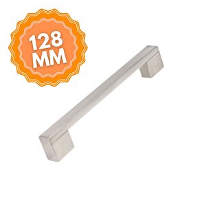 Alüminyum Köprü İnox 128 Mm  Kulp Lüks Country Mutfak Mobilya Dolap Çekmece Kulpu 128 mm