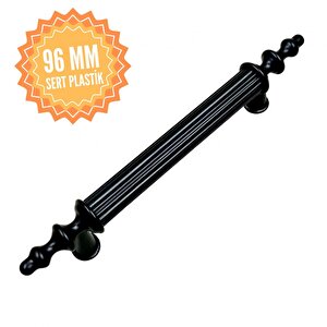 Plastik Siyah 96 Mm Boru Kulp, Lüks Country Mutfak Mobilya Dolap Çekmece Kulpu 96 mm