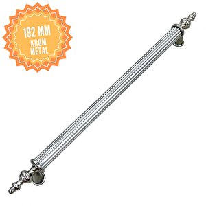 Elif Krom 192 Mm  Kulp Lüks Country Mutfak Mobilya Dolap Çekmece Kulpu 192 mm