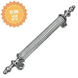 Elif Krom 96 Mm  Kulp Lüks Country Mutfak Mobilya Dolap Çekmece Kulpu 96 mm