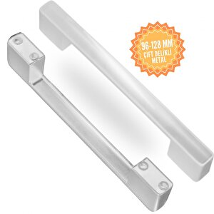 Çift Delikli Krom 96-128 Mm Metal Köprü Kulp, Lüks Country Mutfak Mobilya Dolap Çekmece Kulpu 96-128 mm