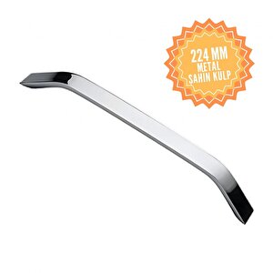 Şahin Krom 224 Mm  Kulp Lüks Country Mutfak Mobilya Dolap Çekmece Kulpu 224 mm