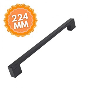 Alüminyum Köprü Siyah 224 Mm  Kulp Lüks Country Mutfak Mobilya Dolap Çekmece Kulpu 224 mm