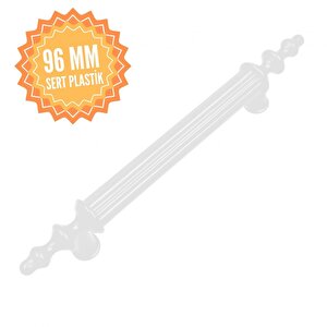 Plastik Beyaz 96 Mm Boru Kulp, Lüks Country Mutfak Mobilya Dolap Çekmece Kulpu 96 mm