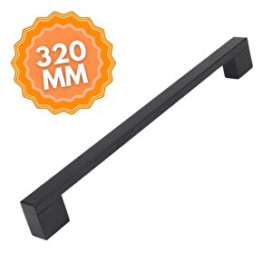 Alüminyum Köprü Siyah 320 Mm  Kulp Lüks Country Mutfak Mobilya Dolap Çekmece Kulpu 320 mm