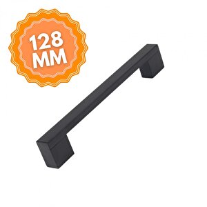 Alüminyum Köprü Siyah 128 Mm  Kulp Lüks Country Mutfak Mobilya Dolap Çekmece Kulpu 128 mm
