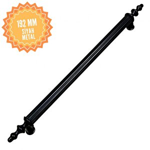 Elif Siyah 192 Mm  Kulp Lüks Country Mutfak Mobilya Dolap Çekmece Kulpu