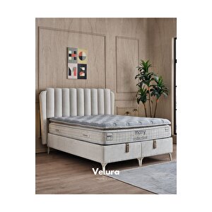 Viscopratic Ped Çift Kişilik Yatak Baza Başlık Seti (180 X 200) Krem