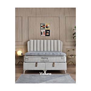 Viscopratic Ped Tek Kişilik Yatak Baza Başlık Seti (150 X 200) Krem