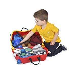 Trunki İtfaiye Aracı Frank Binilebilen Ve Sürülen Çocuk Bavulu