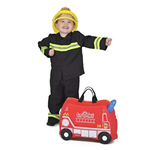 Trunki İtfaiye Aracı Frank Binilebilen Ve Sürülen Çocuk Bavulu
