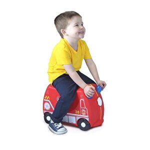 Trunki İtfaiye Aracı Frank Binilebilen Ve Sürülen Çocuk Bavulu