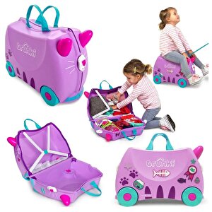 Trunki Kedi Cassie Binilen Ve Sürülen Çocuk Bavulu