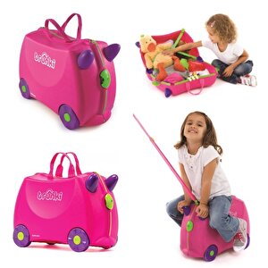 Trunki Pembe Trixie Binilen Ve Sürülen Çocuk Valizi