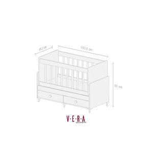 Anne Yanı Sallanır Bebek Beşiği, Mavi Uyku Setli, Yataklı, Çekmeceli 60 X 120