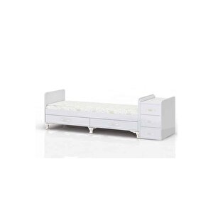 Mdf Korkuluklu, Anne Yanı, Çekmeceli, Büyüyen, Karyola Olabilen, Sallanır Beşik 60 X 120