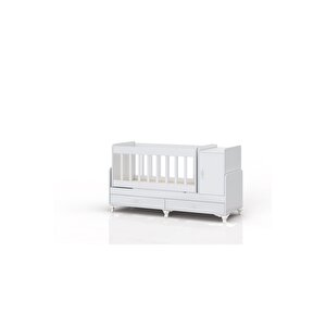 Anne Yanı, Sallanır, Büyüyen Bebek Beşiği, Yataklı, Sarı Uyku Setli, Çekmeceli, Kapaklı 60 X 120