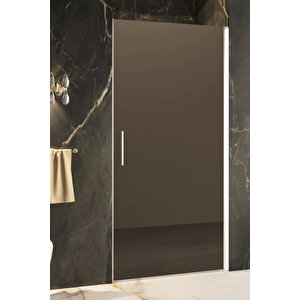 Cube Temperli 6 Mm Boy Menteşeli Ön Cephe Duşakabin Krom Profil Bronz Reflekte Cam 72 cm