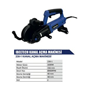 İbeltech 1600 Watt 8900 Rpm Duvar Kanal Oluk Açma Makinesi