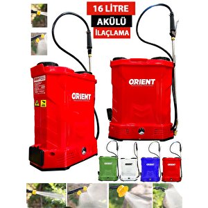 Ori̇ent Turbo 16 Lt Şarjlı Sırt Tipi İlaç Pompası Akülü İlaçlama Makinesi