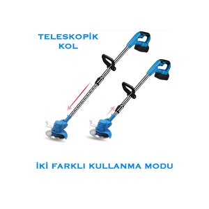 Rowermax İbeltech Pro-s Çift Akülü Şarjlı Kenar Ot Çalı Çim Biçme Kesme Tırpan Makinesi