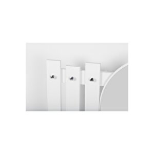Elbise Askısı / Aynalı Askı / Dekoratif Askılık / Portmanto /duvar Askılık /flora Delphı (beyaz)