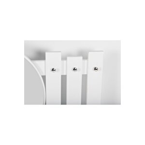 Elbise Askısı / Aynalı Askı / Dekoratif Askılık / Portmanto /duvar Askılık /flora Delphı (beyaz)