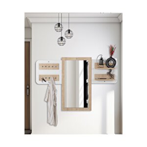 Elbise Askısı / Aynalı Askı / Dekoratif Askılık / Portmanto /duvar Askılık / Flora Dafne