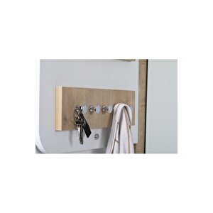 Elbise Askısı / Aynalı Askı / Dekoratif Askılık / Portmanto /duvar Askılık / Flora Dafne