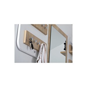 Elbise Askısı / Aynalı Askı / Dekoratif Askılık / Portmanto /duvar Askılık / Flora Dafne